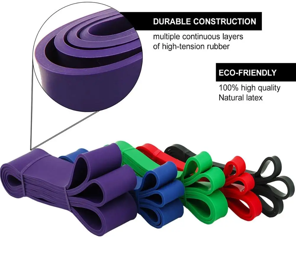 Custom Private Logo Yoga and Home Fitness Resistance Pull Up Bands Set