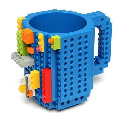 
Wholesale Funny Building Blocks Coffee Mug DIY Build-on Brick Plastic Tea Cup Mug for Gifts 