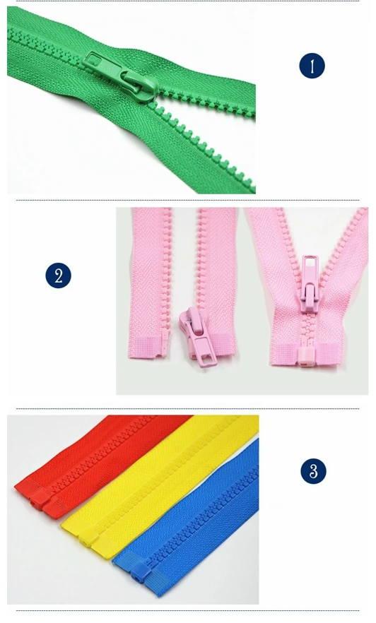 No 5  Open End zipper for Sewing Garments Long coat Down Jacket Resin Zipper