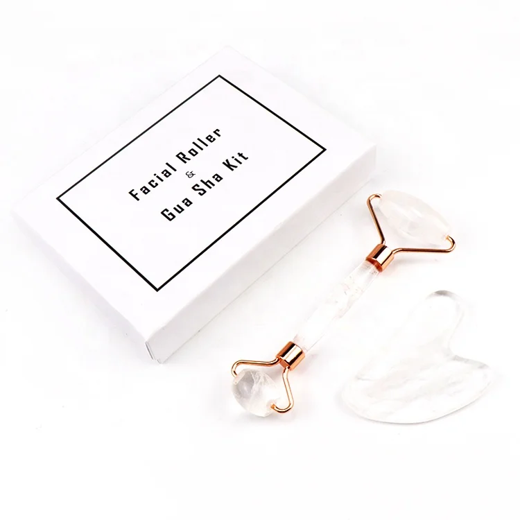 
Hot Selling OEM Private Label High Quality Therapy Stone Nephrite Anti Aging Natural Guasha Jade Crystal Face Roller 