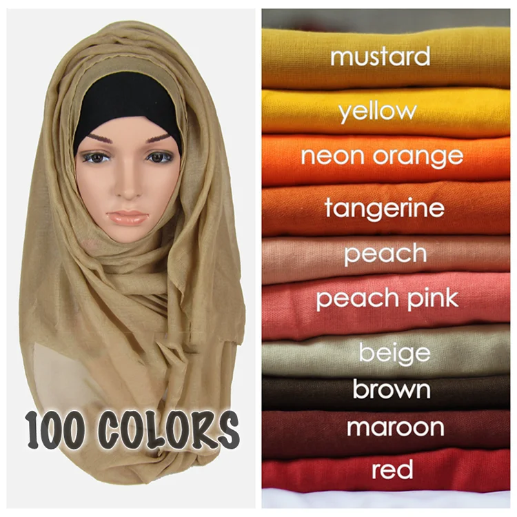 High Quality Hijab Women Printed Checked Pattern Thin Plaid Polyester Tassel Scarf