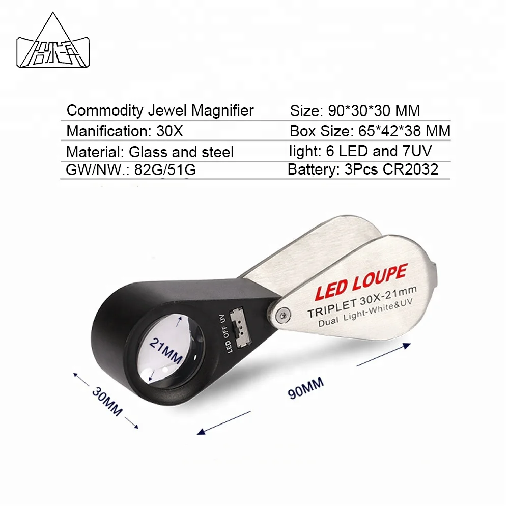 hand loupe with LED light
