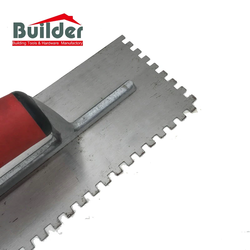 Plaster Trowel Carbon Steel Tile Trowel With  Square Tooth