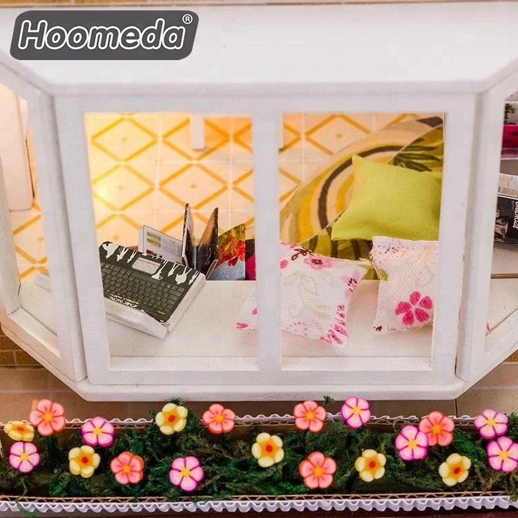 DIY wood craft dolls furniture coffee shop 1 24 scale miniature doll house