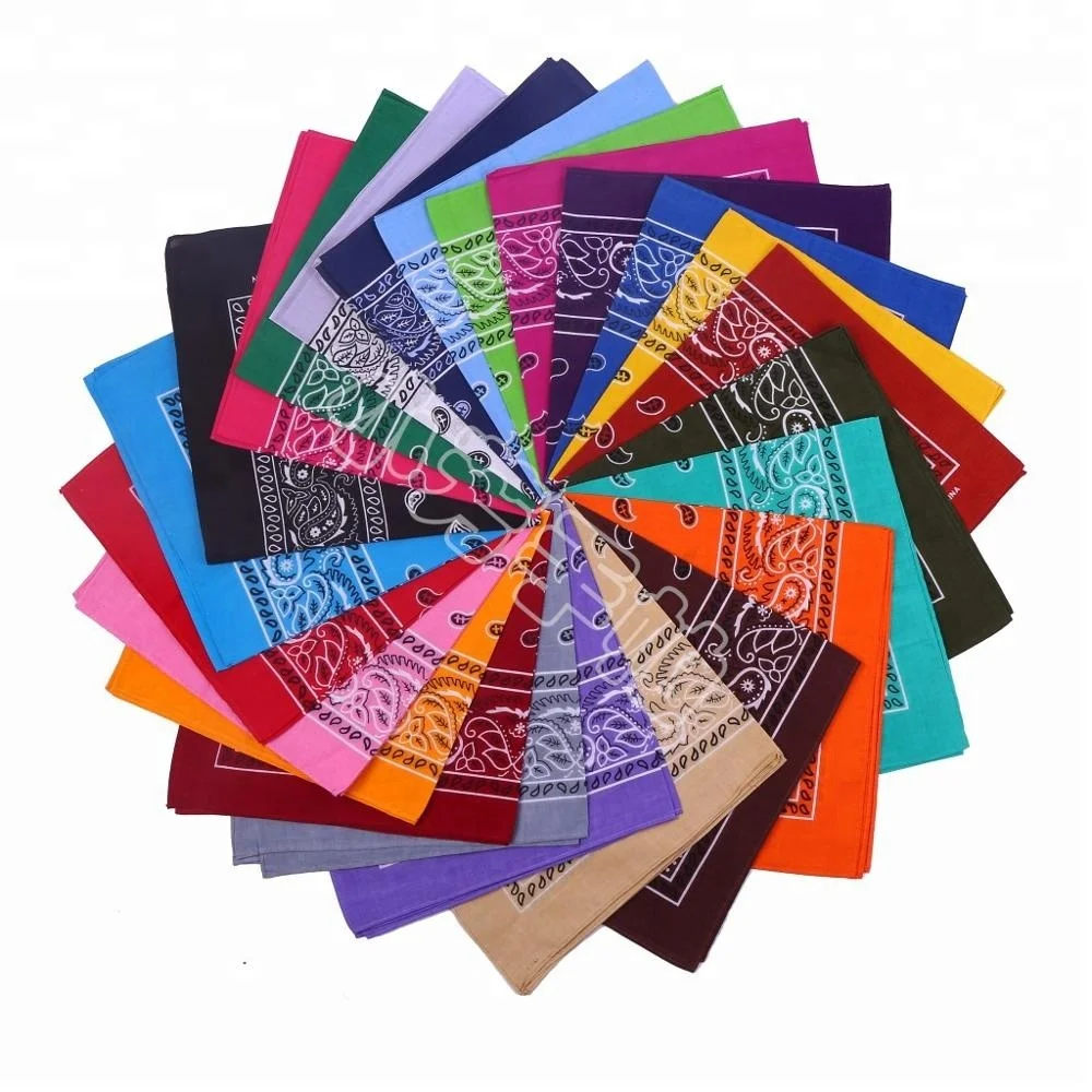 hot sell magic outdoor multifunctional paisley bandana polyester cotton handkerchief