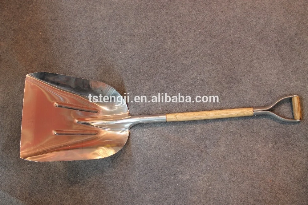 2022 snow shovel material aluminum with wooden handle and fiber glass handle