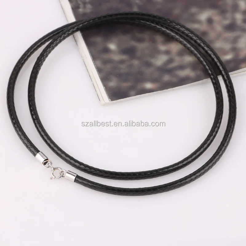 simple type Cheap price Wholesale Jewelry cotton wax cord necklace