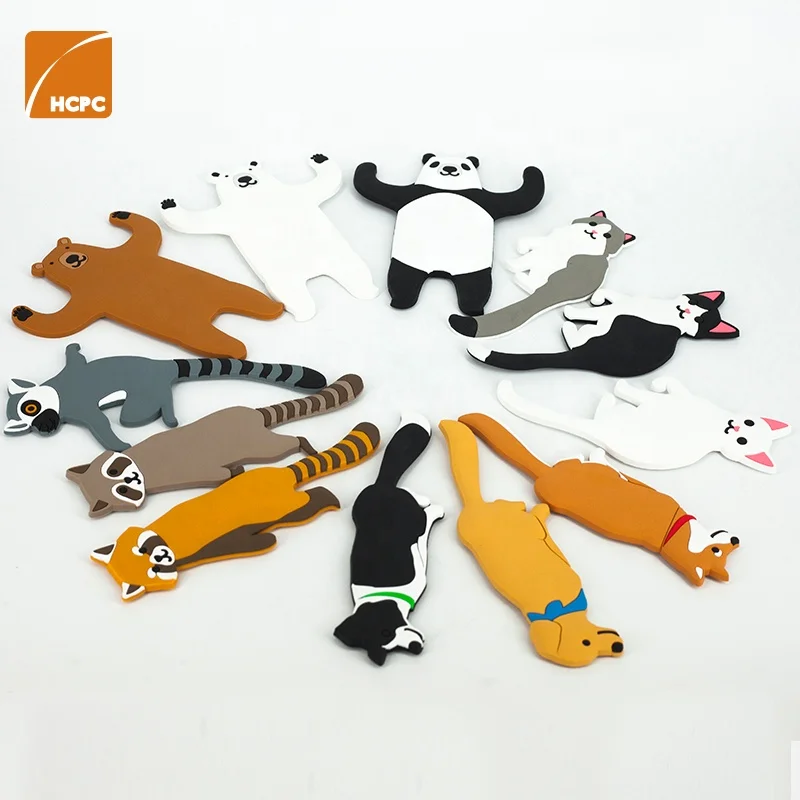 Self adhesive 3D PVC Lovely Cat Refrigerator with Tail Hook, Kitchen Decor Hanger,Office Whiteboard Stickers, Key Holder