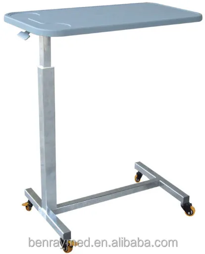 BR-OBT03 подвижный большого размера из АБС-пластика надкроватный столик регулировка высоты черный стеклянный столик