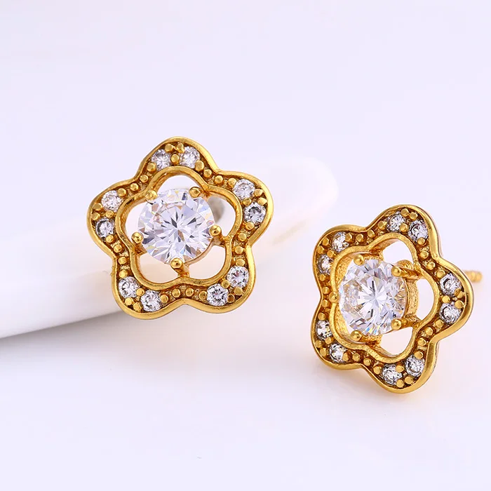 25484 xuping indian jewellery elegant gold chunky earring women