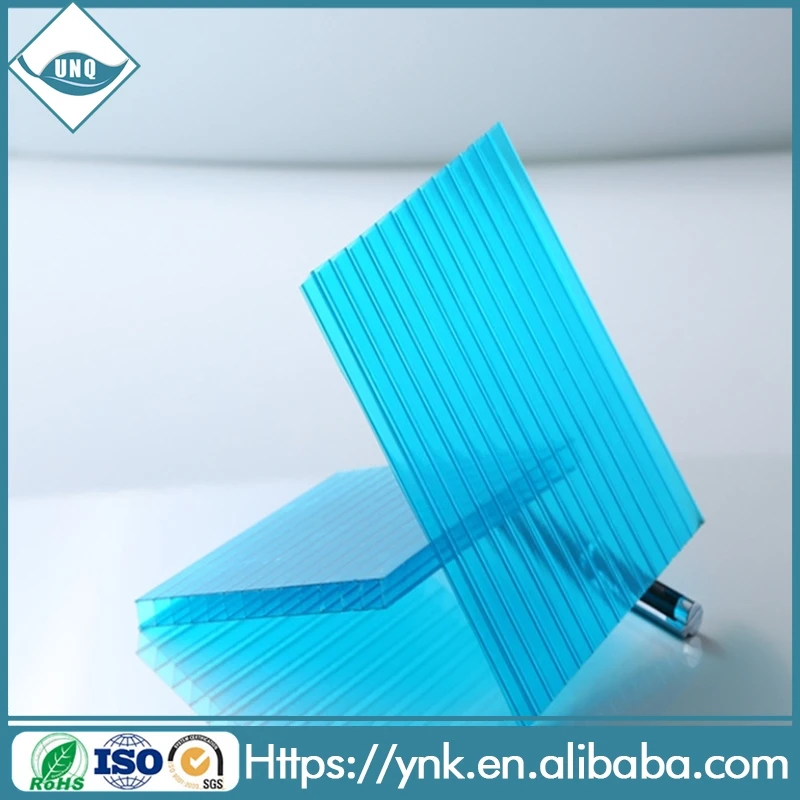 Китай Надежным цена изготовления УФ покрытием двойная стенка непрозрачным красным и опаловый поликарбонат lexan пк hollow sheet