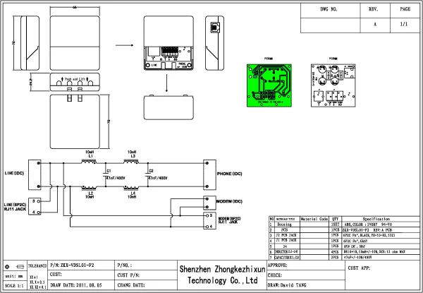 Factory Supply RJ11 DSL Splitter