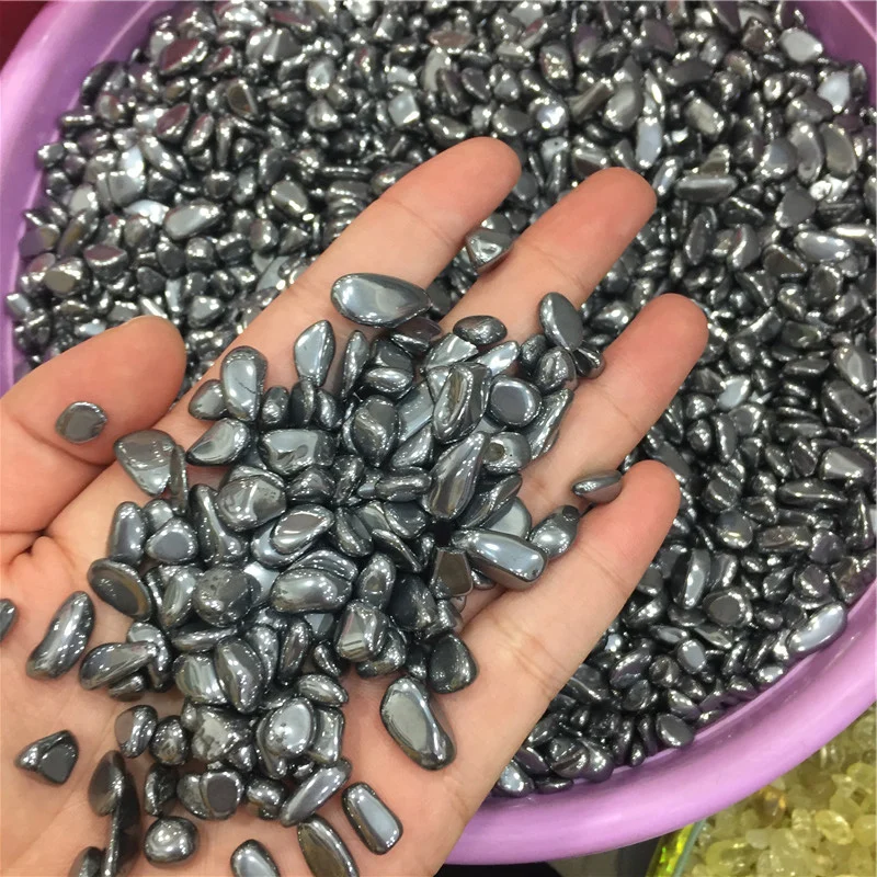 
Tera Hertz Tumbled Stones Small TeraHertz Polished Silver Gravel 