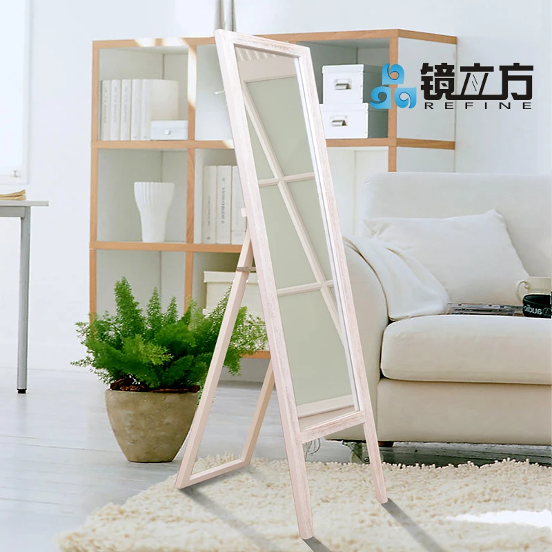
paulownia wood frame stand floor mirror dressing mirror 
