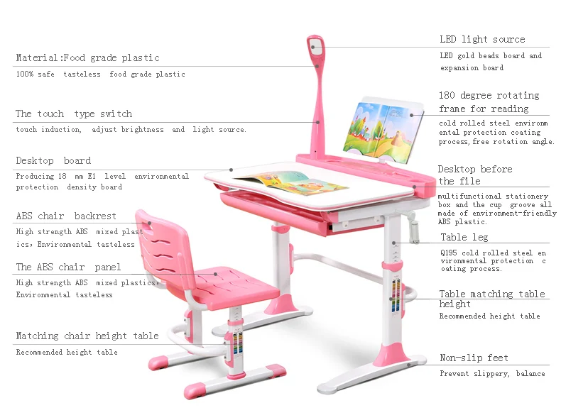 Дешевый набор детской мебели T8 P стол и стул из МДФ