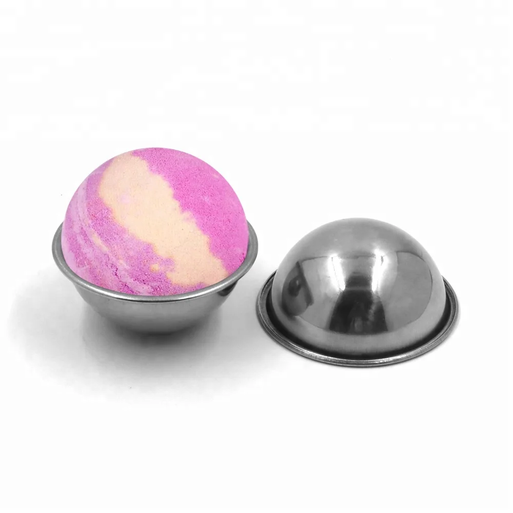 Safety food grade custom-made round shape stainless steel mold for bath bomb