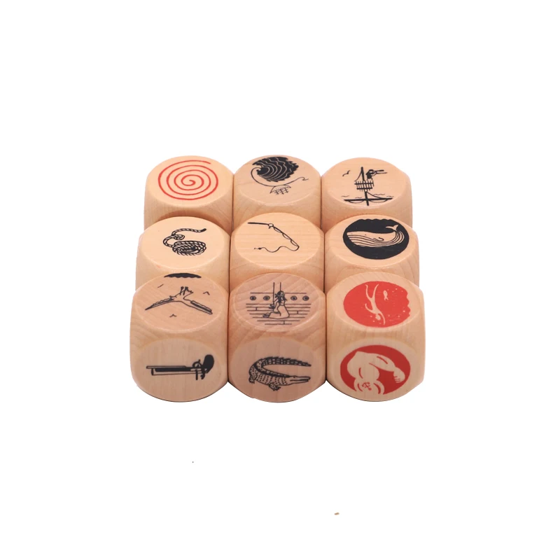 Factory Unfinished Wooden Craft Dice With Custom Logo