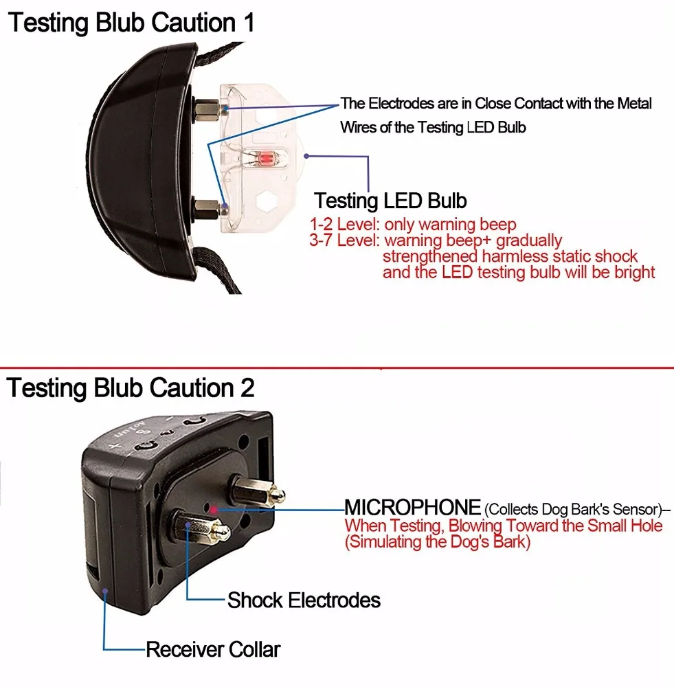 Anti Bark Dog Collar by Pets Finest - Sound & Vibration Anti Bark Dog Collar
