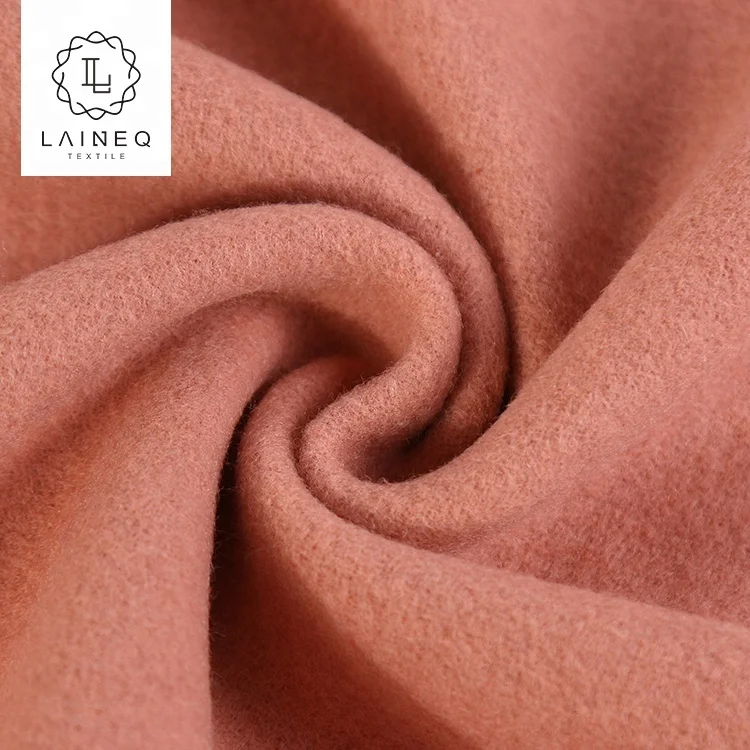 newest solid color soft warm touch high-end heavy soft touch knitted wool fabric