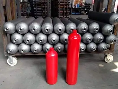 industrial used red small steel  Seamless empty co2 gas fire extinguisher cylinder for sale