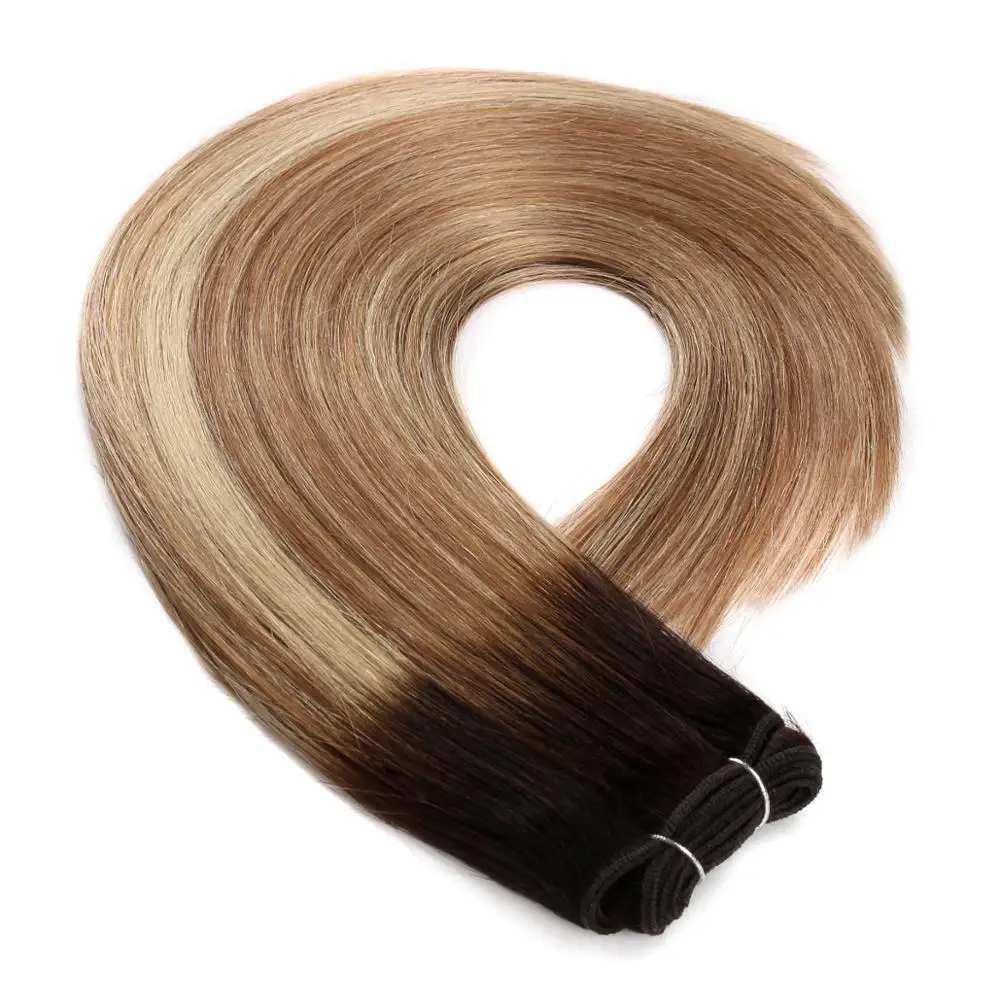 Top Grade Hot Sale In USA /UK/Germany/Spain Balayage Remy human  hair weft extension