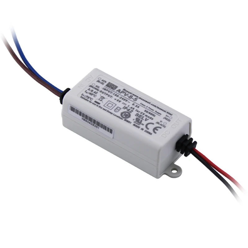 Mean well low cost 8w led driver APV-8-5 8W 5V led light driver
