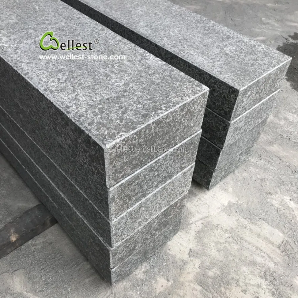 Massive large size G603 granite steps stepping stones stair step