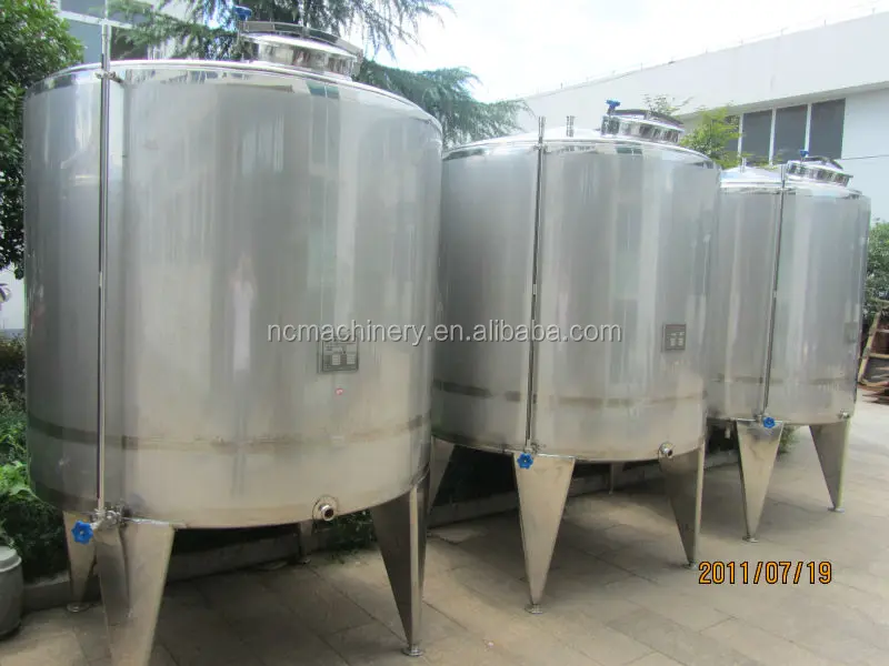 Electric Stainless Steel Milk Buffer Tank With Cooling Jacket and Mixing Padder
