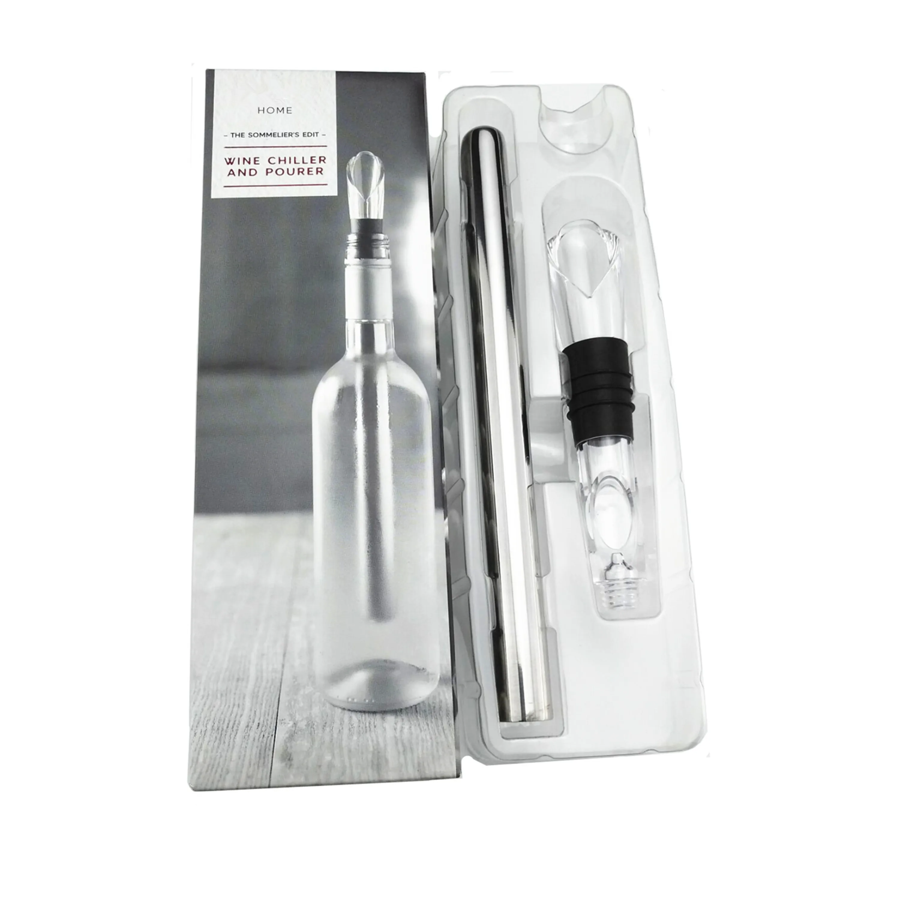 Best selling Stainless Steel Wine Bottle Cooler Stick Freezer with Aerator and Pourer Decanter