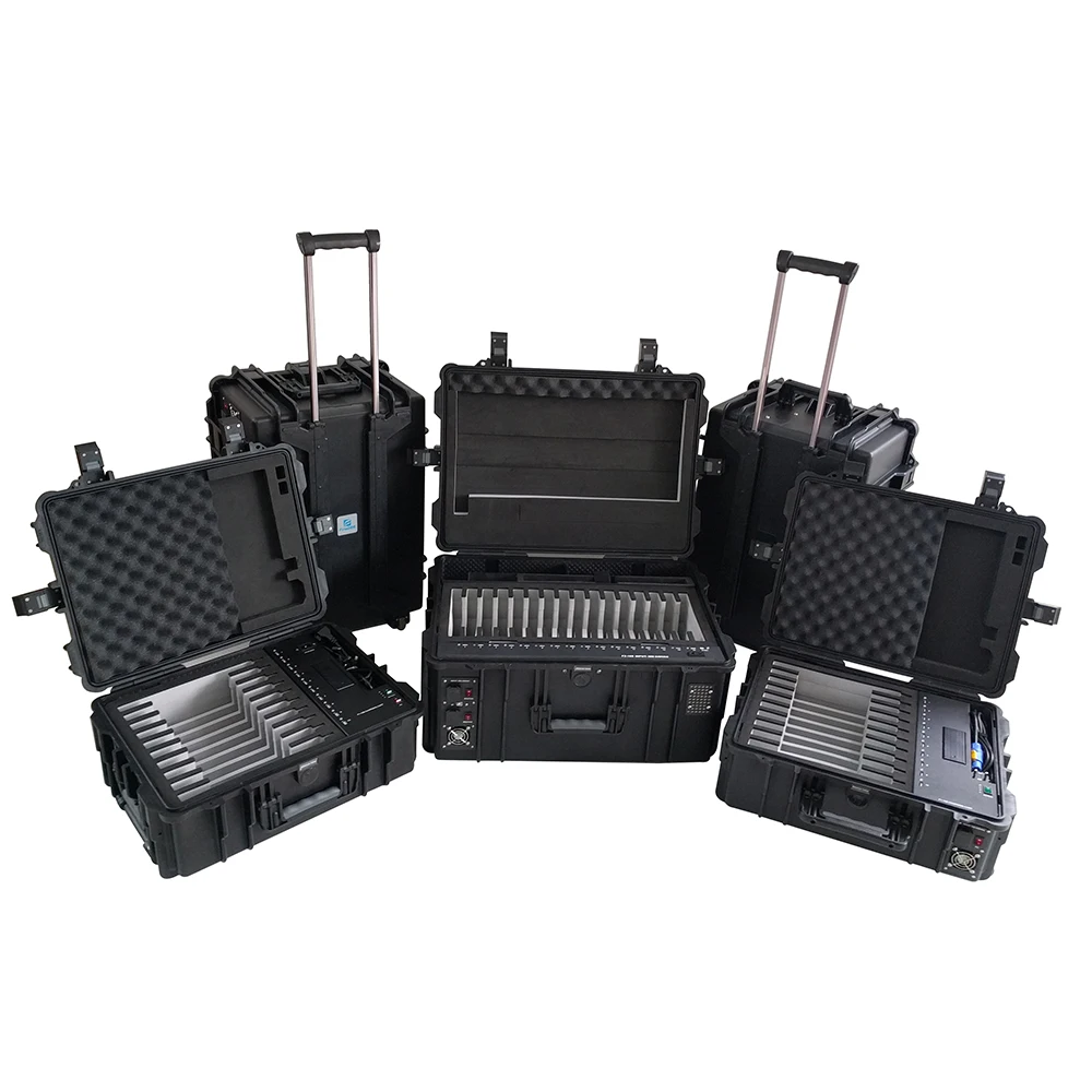 
F2-16S School Furniture Portable Tablet Charging Cart with SYNC 