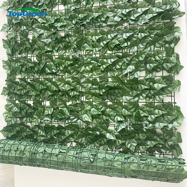 UV Coated Decorative Outdoor Artificial Green Leaf Fence