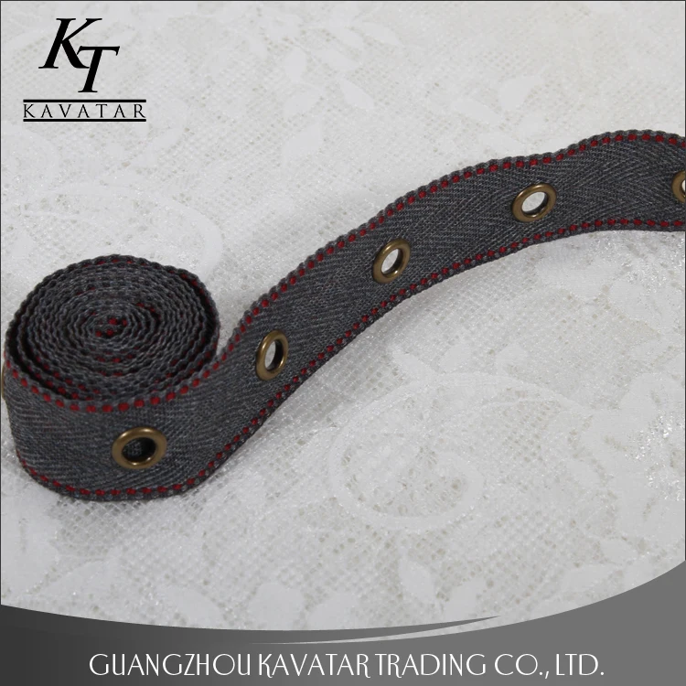 Cheap price wholesale eyelet trim tape in stock Eyelet belt