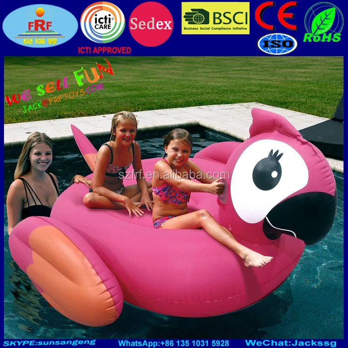 Summer Pool Party Swim Fun PVC Inflatable Parrot Pool Float Raft Island
