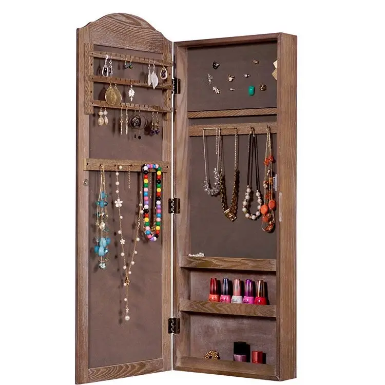 Настенный встраиваемый зеркальный шкаф для хранения ювелирных изделий от золотого поставщика