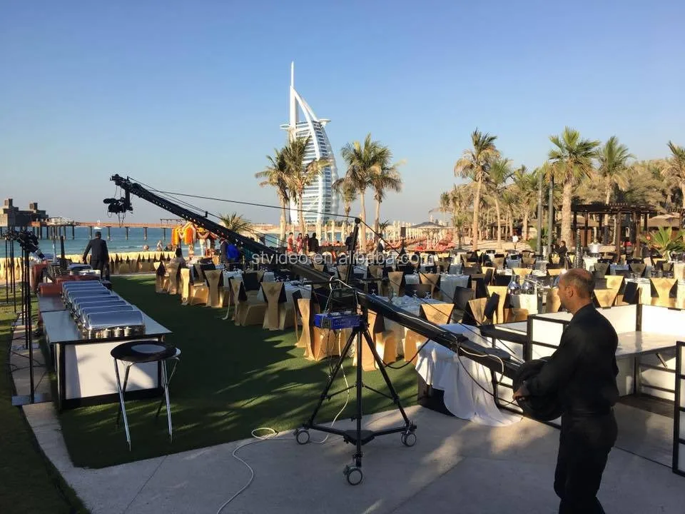 3m - 8m light video shooting equipment, portable camera crane jib for TV Studio