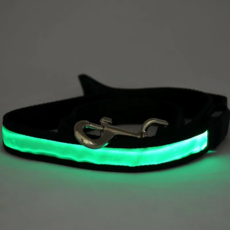 New 2017 Pet Dog Cat Flashing Nylon dog walking belt LED Flashing Pet Dog Leash Pet Cat Belt With 8colour