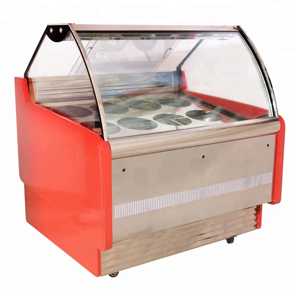 2018 новый стиль, высокое качество стеклянные Жесткий мороженого, витрины