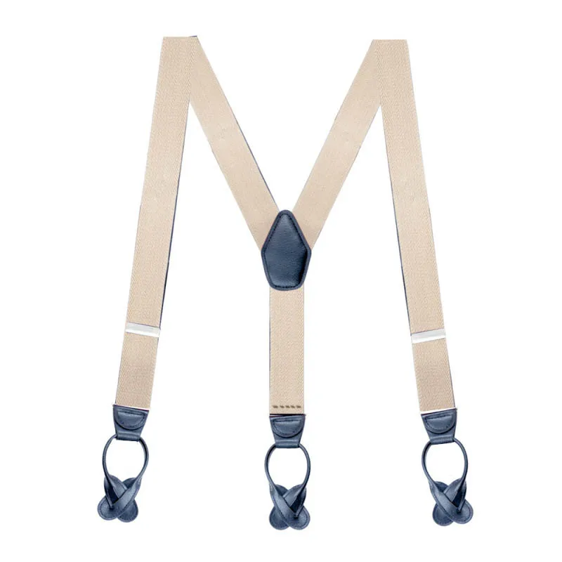 2018 Best Selling Fine Design Elastic Genuine Leather Custom Suspenders For Men