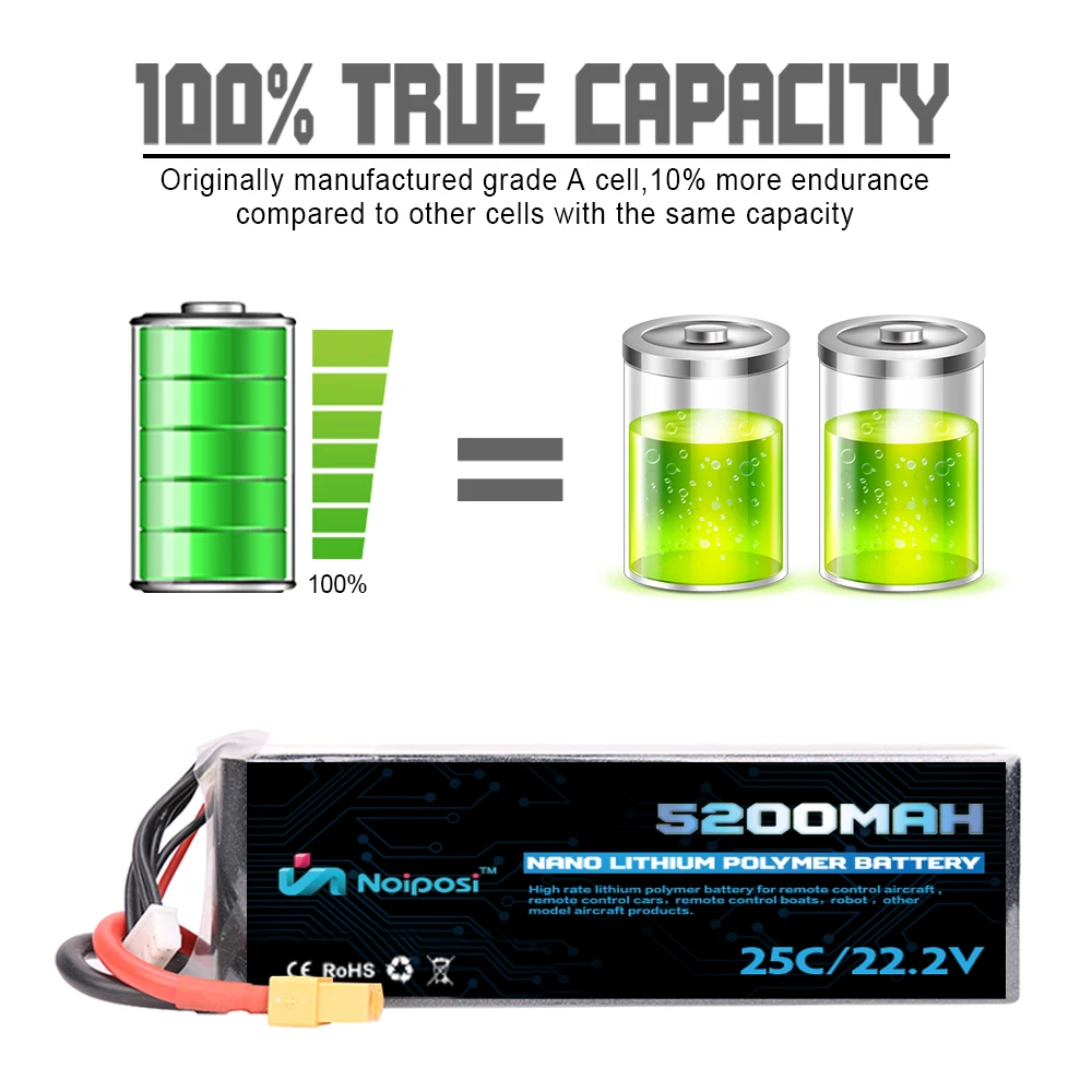 25C 35C 45C 60C Lipo Battery 6s 22.2v 5200mah,High Discharge Rate Lipo