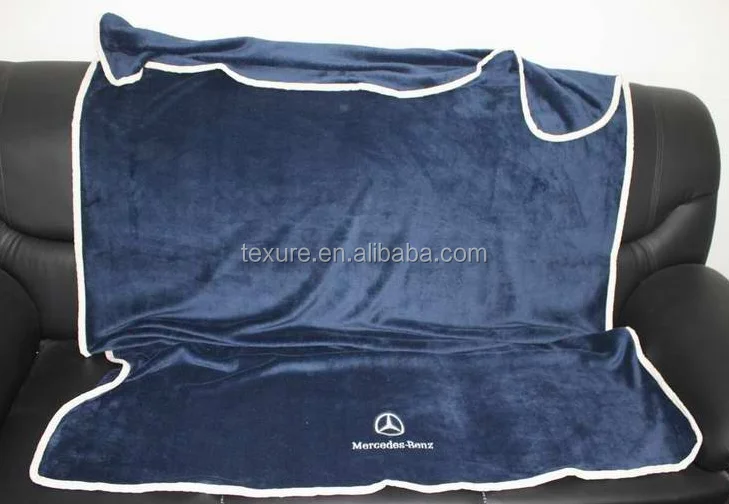 
Super Comfort Fleece Blanket 2 in 1 Cushion Pillow Blanket Airline Blanket with Zipper Pouch 