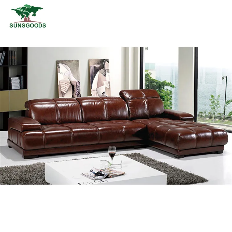Wholesale Modern Fabric Small Corner Sofa Set, Italian Genuine Leather Corner Sofa Bed 615#