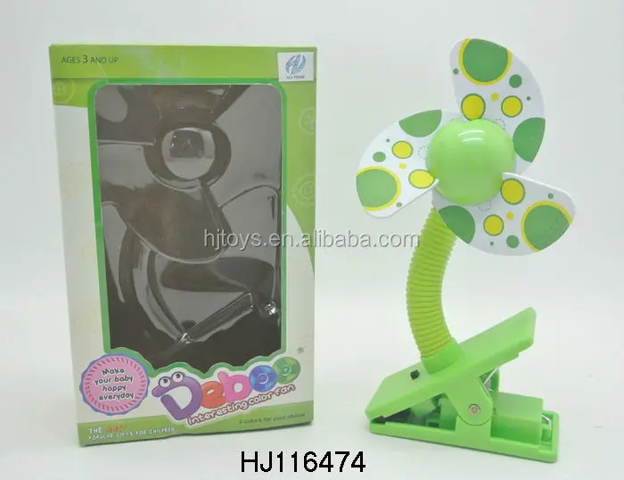 Electronic Fan Toy With 3 Blades Uab With Clip For Baby Stroller Lovely Design Mini With Battery Mac