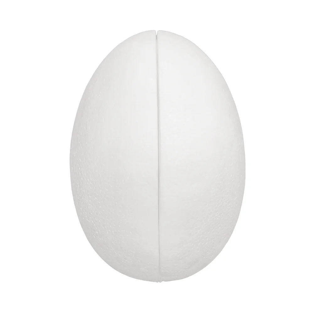 White Smooth Wholesale Virgin EPS Diy Polystyrene Foam Polyfoam Styrofoam Eggs 14 Cm For Christmas Decoration