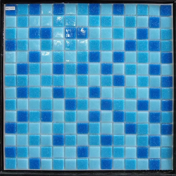 low price blue swimming pool mosaic glass tiles