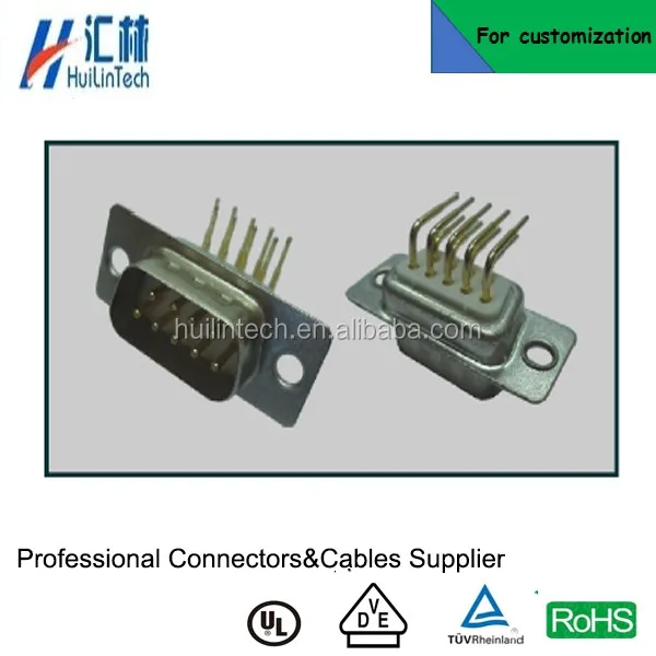 Терминальный блок 9pin D-sub DB9 мужской женский прямым углом разъем