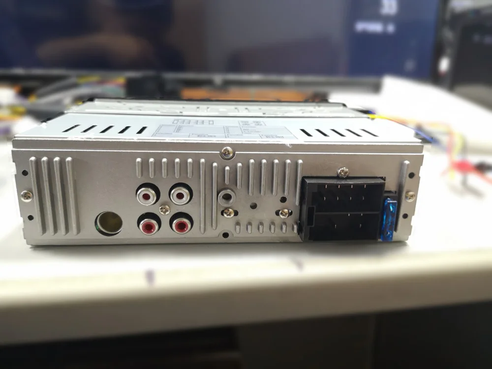 cheap car stereo / one din car music player mp3 FM USB SD MMC card player fix panel blue led