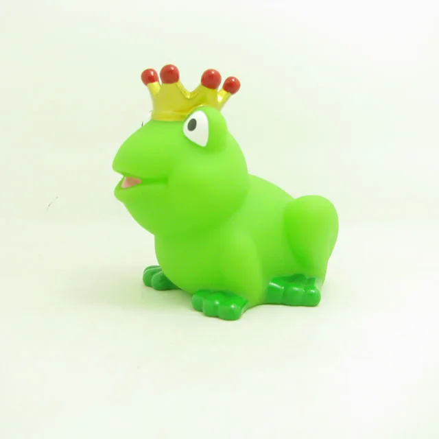Rubber Green king Frog lovely Baby Bath Toy