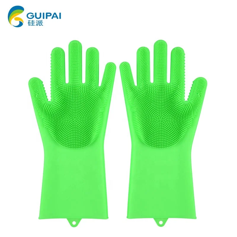 Large Magic Silicone Cleaning Gloves for Kitchen Bathroom Cleaning, Pet Hair Care, Car Washing