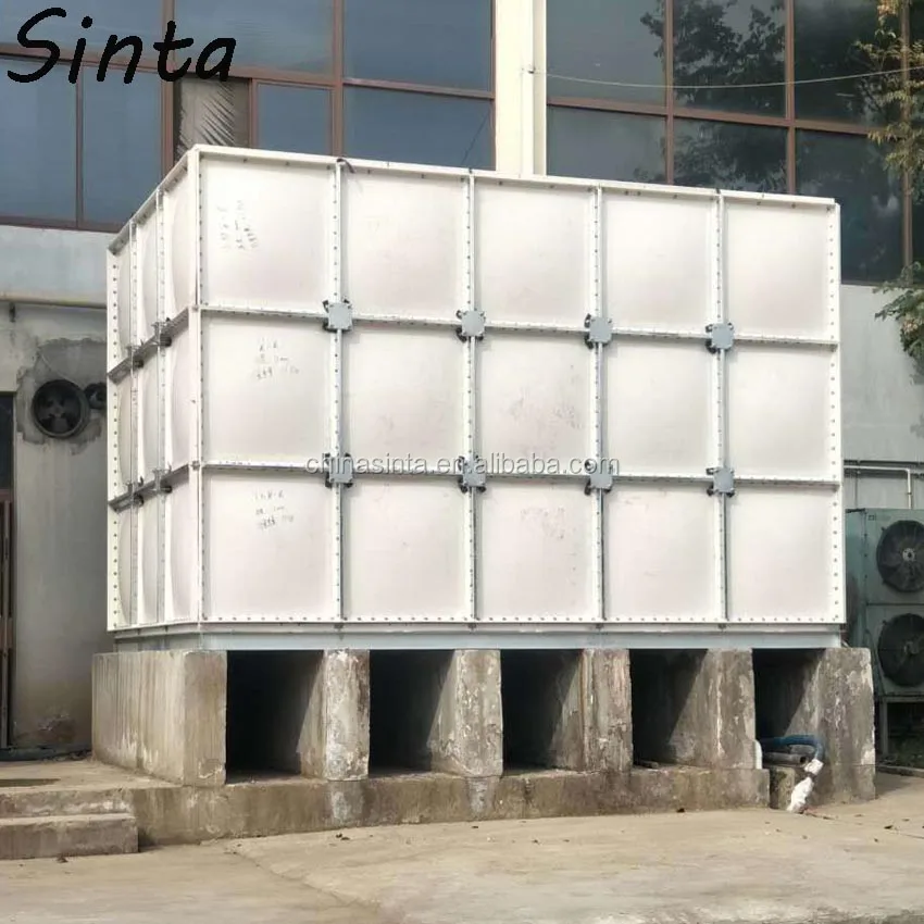 Assembled 100000 liter GRP FRP sectional Water Storage Tank for fire fighting