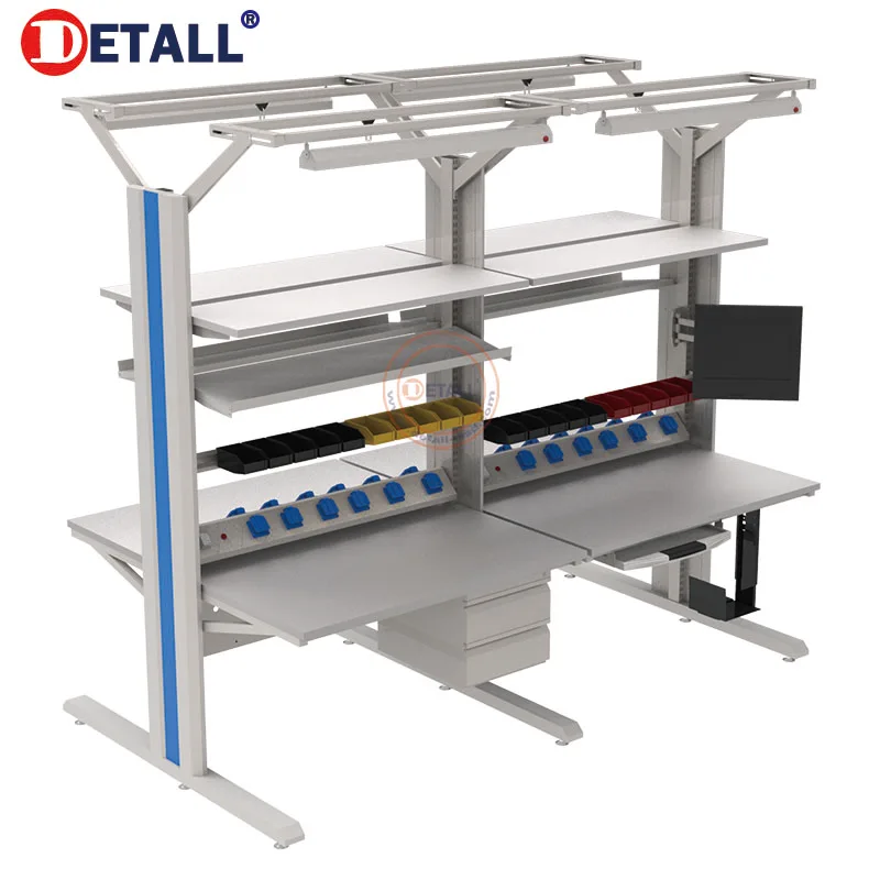 Detall- Esd противоположная сборка складской рабочий стол тележка для строительства верстака